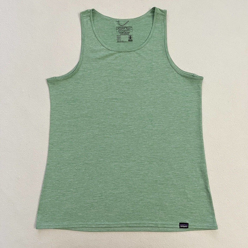Patagonia Women Gypsum Green Capilene Cool Daily Performance Tank Top 45295 M